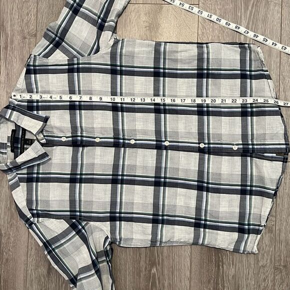 Banana Republic Untucked Slim Fit Casual Long Sleeve Button Up Shirt Mens Medium - Picture 9 of 9